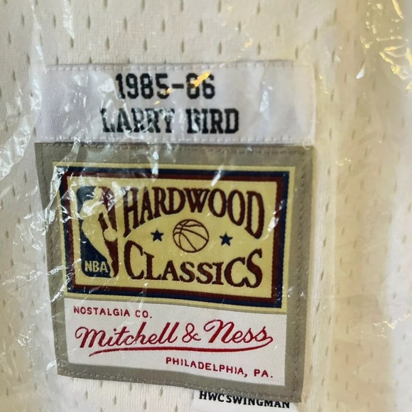 Larry Bird Mitchell & Ness Swingman Boston Celtics 1985-86 Jersey - White sz-sm - Picture 10 of 16